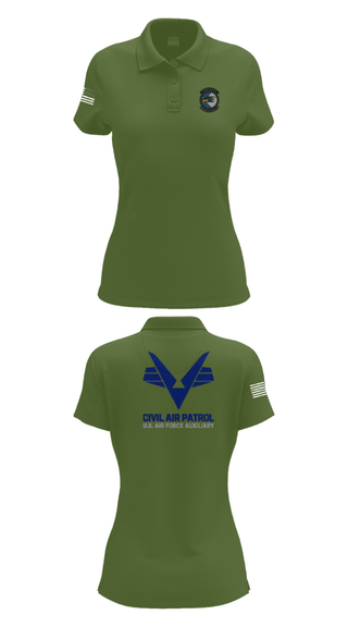 Women's Short Sleeve Performance Polo, Sunlake High School Cadet Squadron, Air Force, Teamtime, Team time, sublimation, custom sports apparel, team uniforms, spirit wear, spiritwear, sports uniforms, custom shirts, team store, custom team store, fundraiser sports, apparel fundraiser