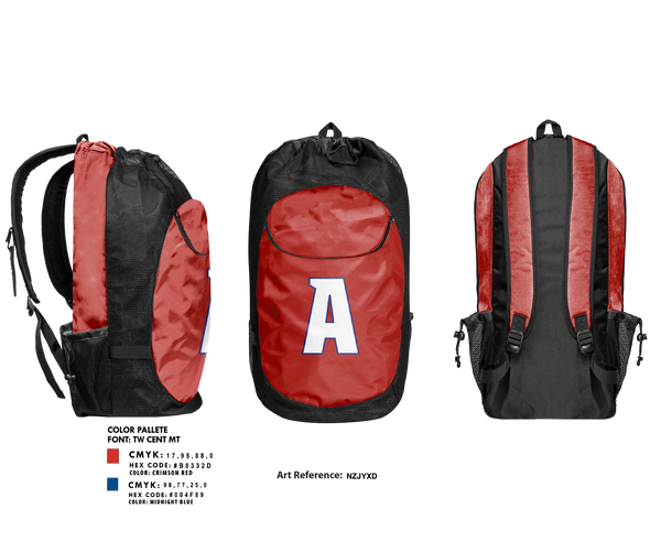 Gear Bag, Arcadia Little League Baseball, Baseball, Teamtime, Team time, sublimation, custom sports apparel, team uniforms, spirit wear, spiritwear, sports uniforms, custom shirts, team store, custom team store, fundraiser sports, apparel fundraiser