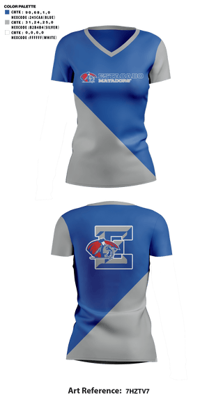 Womens Short Sleeve Vneck Shirt, Estacado High School Cheer, Cheer, Teamtime, Team time, sublimation, custom sports apparel, team uniforms, spirit wear, spiritwear, sports uniforms, custom shirts, team store, custom team store, fundraiser sports, apparel fundraiser