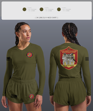 Womens Long Sleeve Vneck Shirt, Wounded warrior battalion east, Marines, Teamtime, Team time, sublimation, custom sports apparel, team uniforms, spirit wear, spiritwear, sports uniforms, custom shirts, team store, custom team store, fundraiser sports, apparel fundraiser