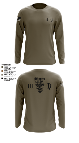 Long Sleeve Performance Shirt, 3B 1-325 AIR, 2BCT, 82ND ABN DIV, Army, Teamtime, Team time, sublimation, custom sports apparel, team uniforms, spirit wear, spiritwear, sports uniforms, custom shirts, team store, custom team store, fundraiser sports, apparel fundraiser