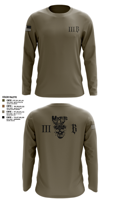 3B 1-325 AIR, 2BCT, 82ND ABN DIV 78191368 Long Sleeve Performance Shirt - 107