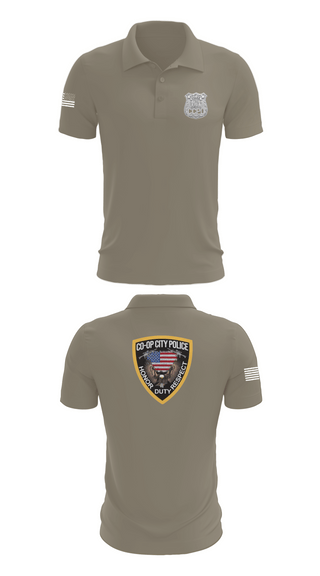 Short Sleeve Performance Polo, Co-op City Police Department, Police, Teamtime, Team time, sublimation, custom sports apparel, team uniforms, spirit wear, spiritwear, sports uniforms, custom shirts, team store, custom team store, fundraiser sports, apparel fundraiser