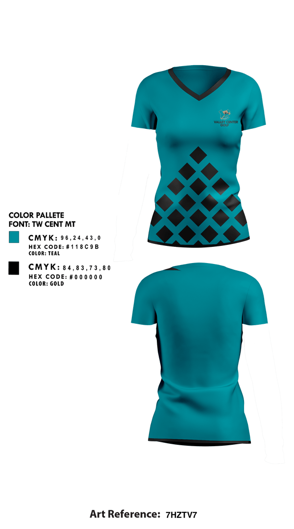 Womens Short Sleeve Vneck Shirt, Valley Center High School Golf, Golf, Teamtime, Team time, sublimation, custom sports apparel, team uniforms, spirit wear, spiritwear, sports uniforms, custom shirts, team store, custom team store, fundraiser sports, apparel fundraiser