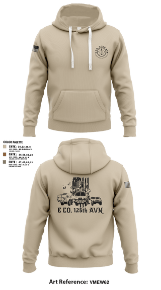 Hoodie, B Co. 1-126AVN, Army, Teamtime, Team time, sublimation, custom sports apparel, team uniforms, spirit wear, spiritwear, sports uniforms, custom shirts, team store, custom team store, fundraiser sports, apparel fundraiser