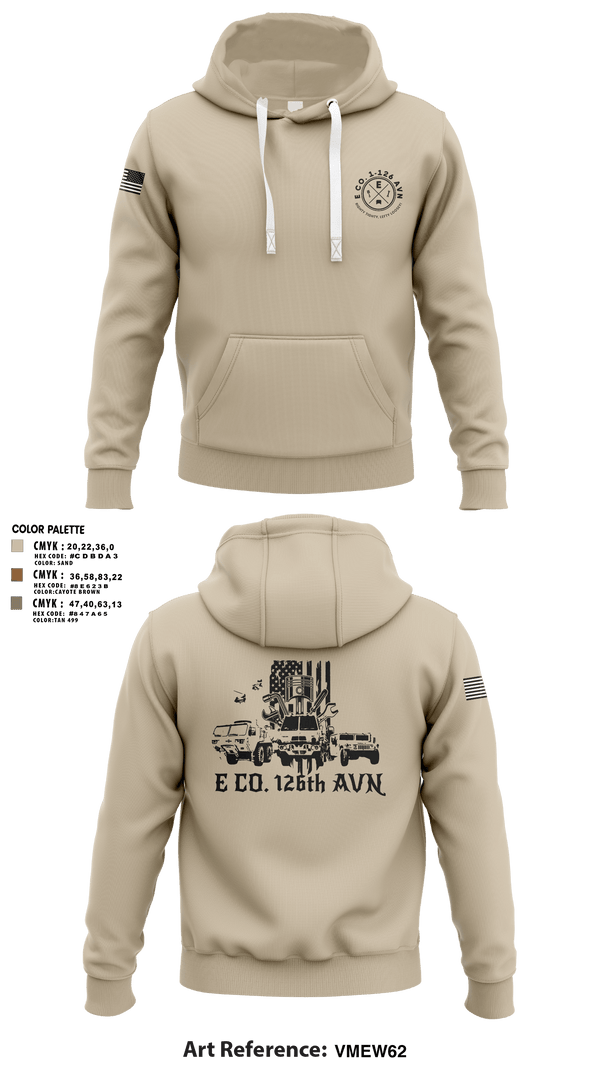 Hoodie, B Co. 1-126AVN, Army, Teamtime, Team time, sublimation, custom sports apparel, team uniforms, spirit wear, spiritwear, sports uniforms, custom shirts, team store, custom team store, fundraiser sports, apparel fundraiser