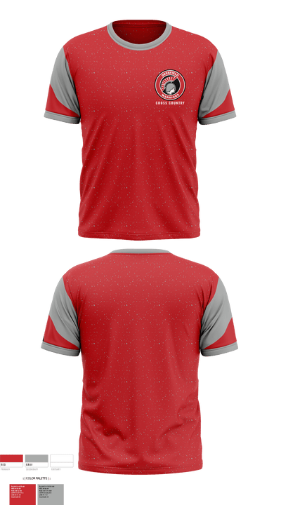 Deerfield High School Cross Country 52839866 Short Sleeve Performance Shirt - 1
