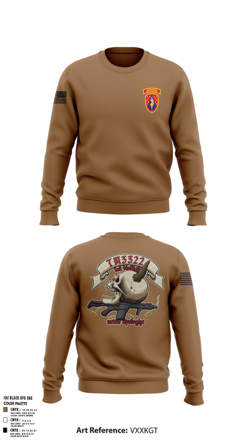 Crew Neck Sweatshirt, TM 2, B TRP, 3rd SQDN, 3 SFAB, Army, Teamtime, Team time, sublimation, custom sports apparel, team uniforms, spirit wear, spiritwear, sports uniforms, custom shirts, team store, custom team store, fundraiser sports, apparel fundraiser