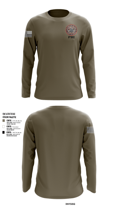FBI 13370417 Long Sleeve Performance Shirt - 1