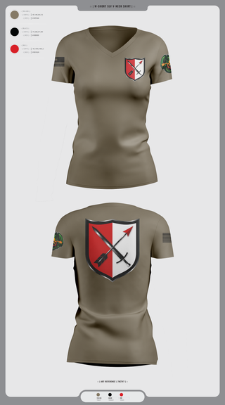 Womens Short Sleeve Vneck Shirt, 31st Chemical Brigade, Army, Teamtime, Team time, sublimation, custom sports apparel, team uniforms, spirit wear, spiritwear, sports uniforms, custom shirts, team store, custom team store, fundraiser sports, apparel fundraiser