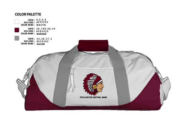 Duffle Bag, Stillwater Central High School Band, Spirit Store, Teamtime, Team time, sublimation, custom sports apparel, team uniforms, spirit wear, spiritwear, sports uniforms, custom shirts, team store, custom team store, fundraiser sports, apparel fundraiser