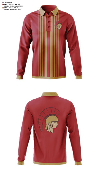 Long Sleeve Performance Polo, Charleston High School Golf, Golf, Teamtime, Team time, sublimation, custom sports apparel, team uniforms, spirit wear, spiritwear, sports uniforms, custom shirts, team store, custom team store, fundraiser sports, apparel fundraiser