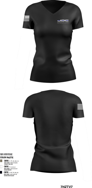 Womens Short Sleeve Vneck Shirt, JDC PBA, Police, Teamtime, Team time, sublimation, custom sports apparel, team uniforms, spirit wear, spiritwear, sports uniforms, custom shirts, team store, custom team store, fundraiser sports, apparel fundraiser