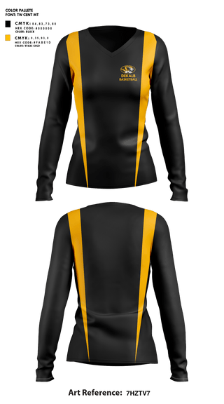 Womens Long Sleeve Vneck Shirt, Dekalb High School Basketball, Women's Basketball, Teamtime, Team time, sublimation, custom sports apparel, team uniforms, spirit wear, spiritwear, sports uniforms, custom shirts, team store, custom team store, fundraiser sports, apparel fundraiser