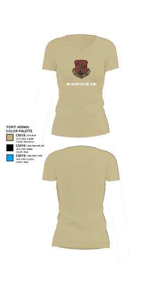 Women's Short Sleeve Vneck Shirt, 186 Air Refueling Wing, Air Force, Teamtime, Team time, sublimation, custom sports apparel, team uniforms, spirit wear, spiritwear, sports uniforms, custom shirts, team store, custom team store, fundraiser sports, apparel fundraiser