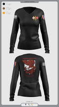 USANEC-WALKER 77645089 Women's Long Sleeve V-neck Shirt -1 1