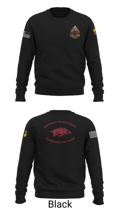 University of Arkansas Army ROTC - Razorback Battalion 15416563 Crew Neck Sweatshirt - 25