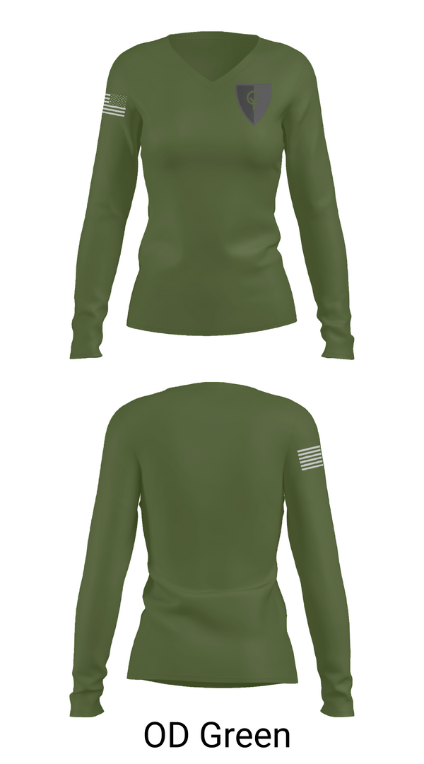 Womens Long Sleeve Vneck Shirt, 38th Infantry Division, , Teamtime, Team time, sublimation, custom sports apparel, team uniforms, spirit wear, spiritwear, sports uniforms, custom shirts, team store, custom team store, fundraiser sports, apparel fundraiser