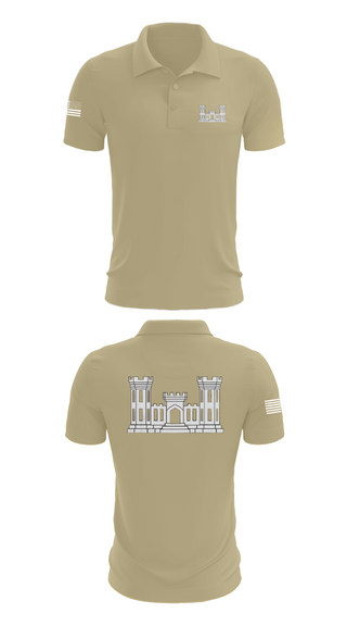 Short Sleeve Performance Polo, 250TH ENGINEERING COMPANY, National Guard, Teamtime, Team time, sublimation, custom sports apparel, team uniforms, spirit wear, spiritwear, sports uniforms, custom shirts, team store, custom team store, fundraiser sports, apparel fundraiser