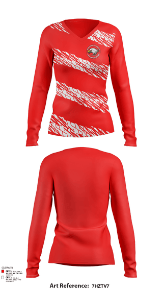 Womens Long Sleeve Vneck Shirt, Benjamin Franklin Middle School Soccer, Men's Soccer, Teamtime, Team time, sublimation, custom sports apparel, team uniforms, spirit wear, spiritwear, sports uniforms, custom shirts, team store, custom team store, fundraiser sports, apparel fundraiser