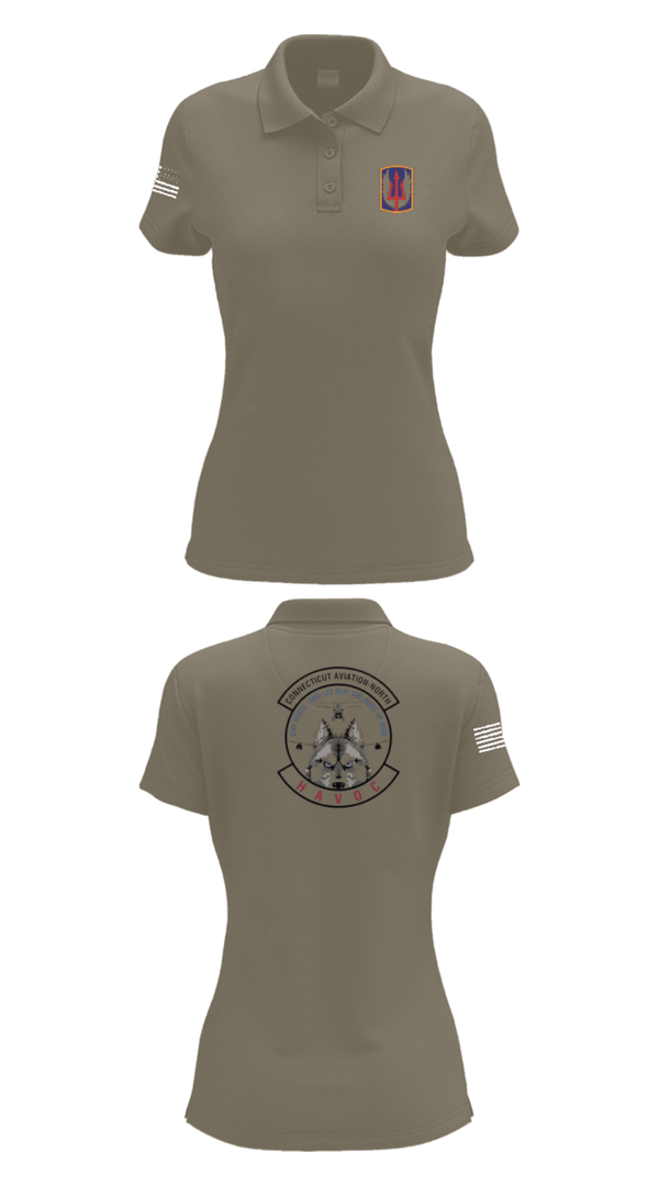 Womens Short Sleeve Performance Polo, 1-169th E Company, National Guard, Teamtime, Team time, sublimation, custom sports apparel, team uniforms, spirit wear, spiritwear, sports uniforms, custom shirts, team store, custom team store, fundraiser sports, apparel fundraiser