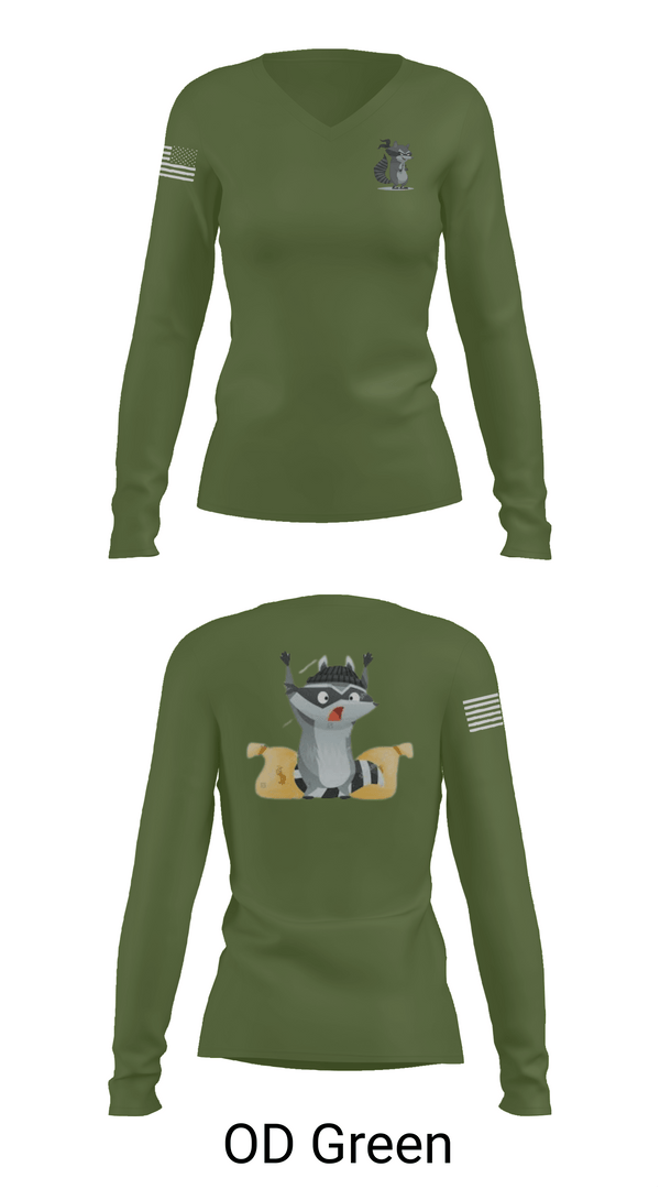 Womens Long Sleeve Vneck Shirt, 2-2 B Co., Army, Teamtime, Team time, sublimation, custom sports apparel, team uniforms, spirit wear, spiritwear, sports uniforms, custom shirts, team store, custom team store, fundraiser sports, apparel fundraiser