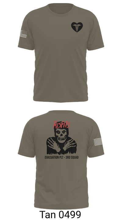 3rd squad 34801732 Short Sleeve Performance Shirt - 76