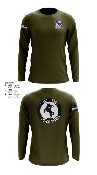Long Sleeve Performance Shirt, 3-360th TSBn, Army, Teamtime, Team time, sublimation, custom sports apparel, team uniforms, spirit wear, spiritwear, sports uniforms, custom shirts, team store, custom team store, fundraiser sports, apparel fundraiser