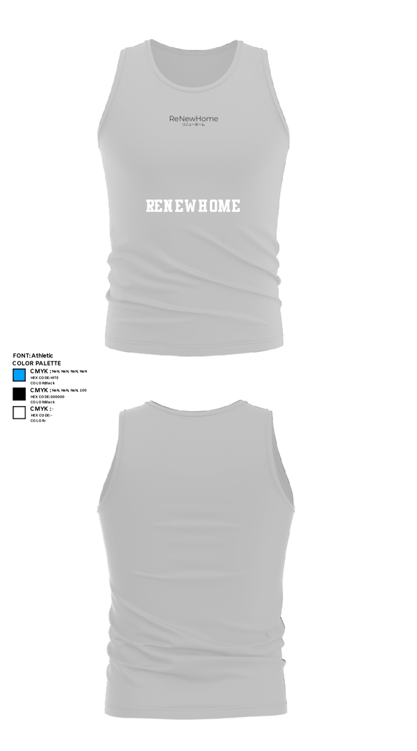 Tank Top, RenewHome, , Teamtime, Team time, sublimation, custom sports apparel, team uniforms, spirit wear, spiritwear, sports uniforms, custom shirts, team store, custom team store, fundraiser sports, apparel fundraiser