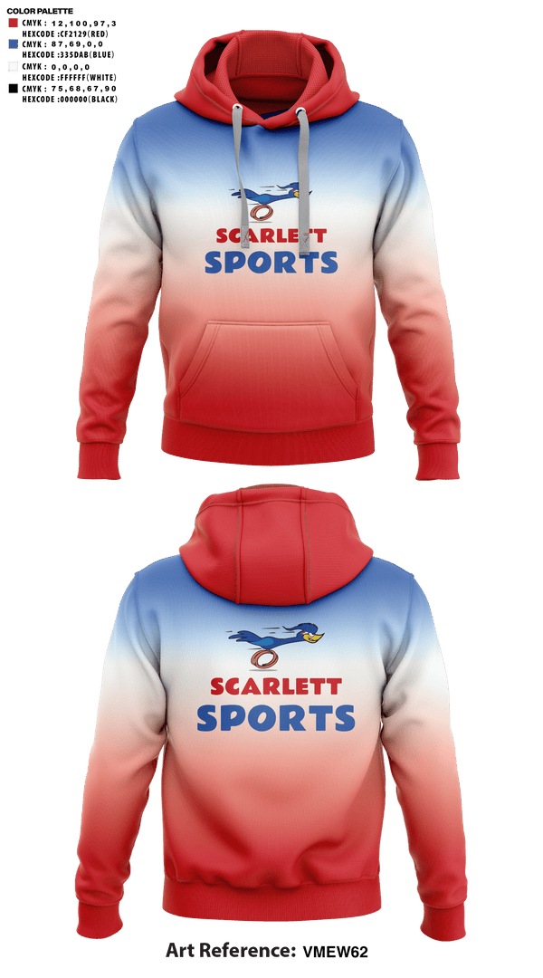 Hoodie, Scarlett Middle School Cross Country, Cross Country, Teamtime, Team time, sublimation, custom sports apparel, team uniforms, spirit wear, spiritwear, sports uniforms, custom shirts, team store, custom team store, fundraiser sports, apparel fundraiser