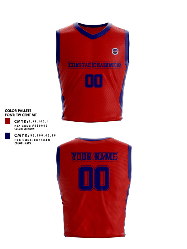 Mens Basketball Jersey, Coastal Chairmen, Men's Basketball, Teamtime, Team time, sublimation, custom sports apparel, team uniforms, spirit wear, spiritwear, sports uniforms, custom shirts, team store, custom team store, fundraiser sports, apparel fundraiser