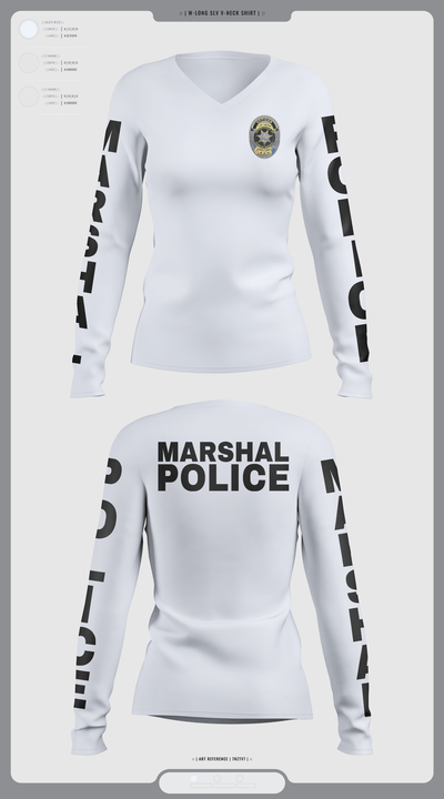 Las Vegas city marshals 28118812 Women's Long Sleeve V-neck Shirt - 1