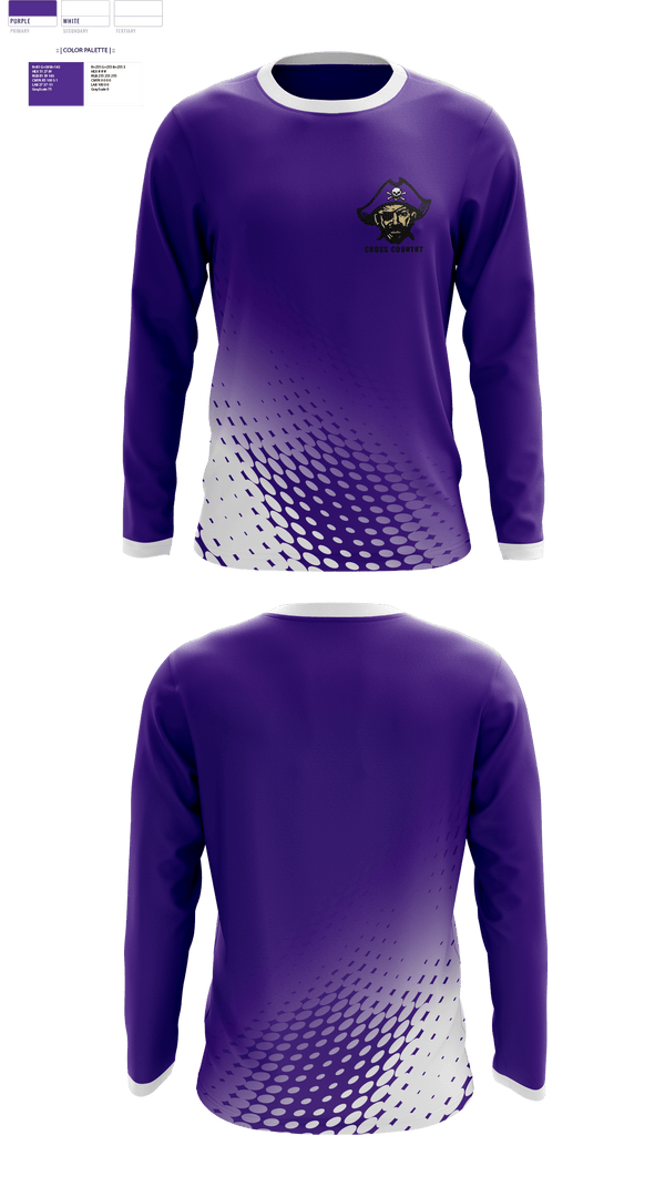 Long Sleeve Performance Shirt, Piper High School Cross Country, Cross Country, Teamtime, Team time, sublimation, custom sports apparel, team uniforms, spirit wear, spiritwear, sports uniforms, custom shirts, team store, custom team store, fundraiser sports, apparel fundraiser