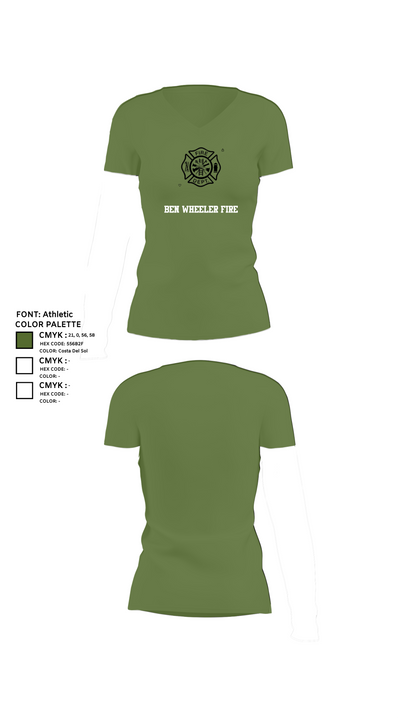 Ben Wheeler Fire 43777175 Women's Short Sleeve V-neck Shirt - 44