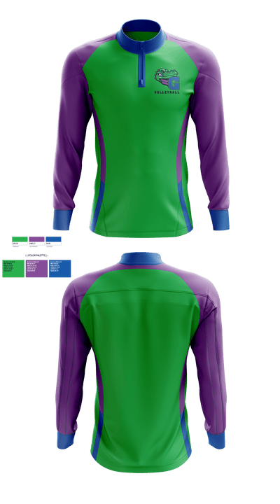 James N Gamble Montessori Junior High School Volleyball 31595868 Quarter Zip Jacket - 1