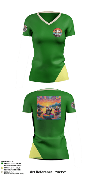 Womens Short Sleeve Vneck Shirt, Otters Way Outdoors, , Teamtime, Team time, sublimation, custom sports apparel, team uniforms, spirit wear, spiritwear, sports uniforms, custom shirts, team store, custom team store, fundraiser sports, apparel fundraiser