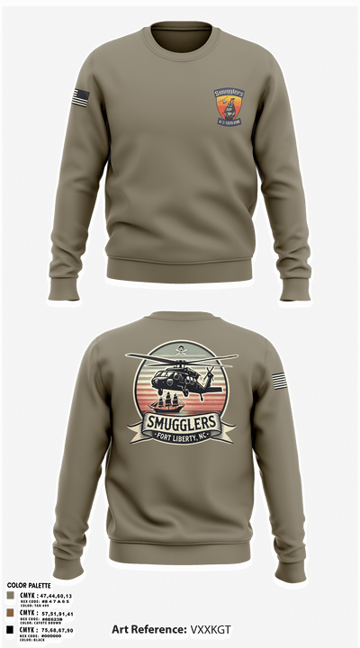 A/2135th GSAB “SMUGGLERS” 66831514 Crew Neck Sweatshirt - 114