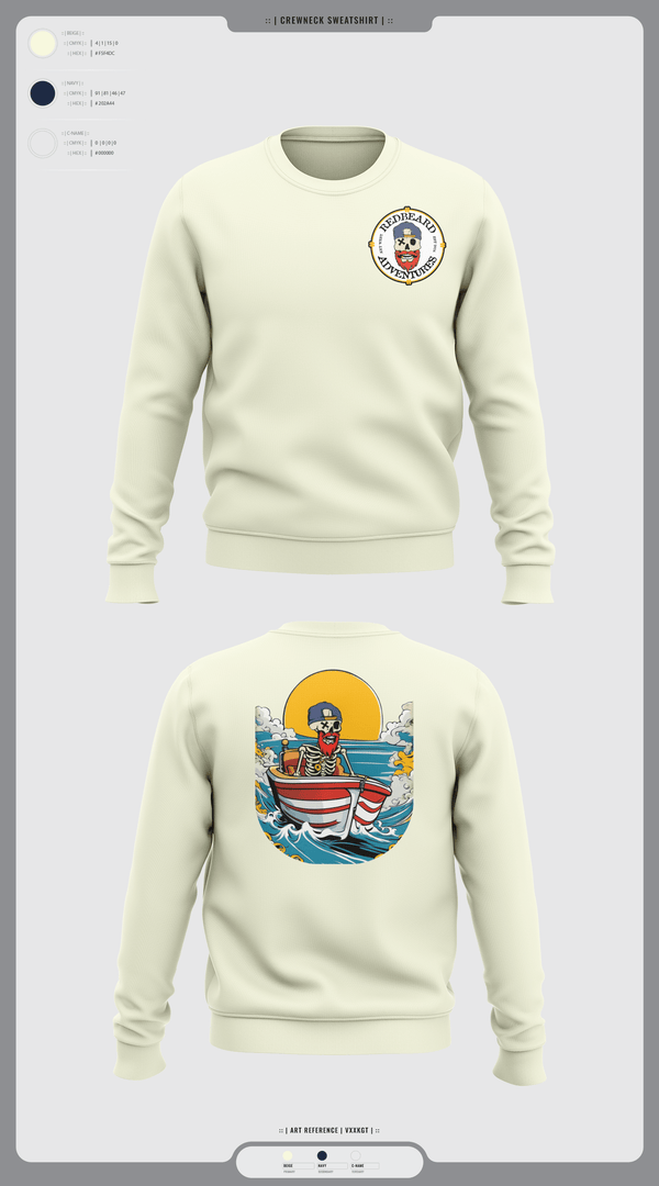Crew Neck Sweatshirt, Red beard Adventures, , Teamtime, Team time, sublimation, custom sports apparel, team uniforms, spirit wear, spiritwear, sports uniforms, custom shirts, team store, custom team store, fundraiser sports, apparel fundraiser