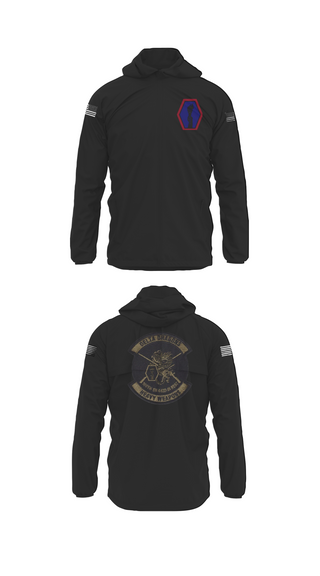 Windbreaker, 100th Battalion 442nd Infantry Delta dragons, Army, Teamtime, Team time, sublimation, custom sports apparel, team uniforms, spirit wear, spiritwear, sports uniforms, custom shirts, team store, custom team store, fundraiser sports, apparel fundraiser