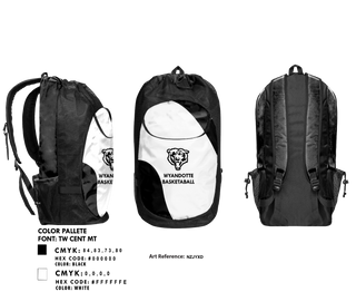 Gear Bag, Wyandotte High School Basketball, Men's Basketball, Teamtime, Team time, sublimation, custom sports apparel, team uniforms, spirit wear, spiritwear, sports uniforms, custom shirts, team store, custom team store, fundraiser sports, apparel fundraiser