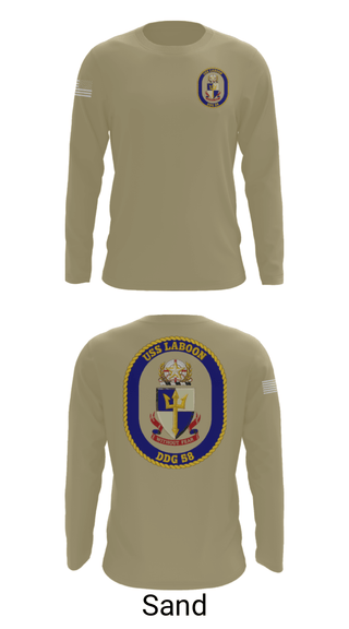 Long Sleeve Performance Shirt, USS LABOON - DDG 58, Navy, Teamtime, Team time, sublimation, custom sports apparel, team uniforms, spirit wear, spiritwear, sports uniforms, custom shirts, team store, custom team store, fundraiser sports, apparel fundraiser