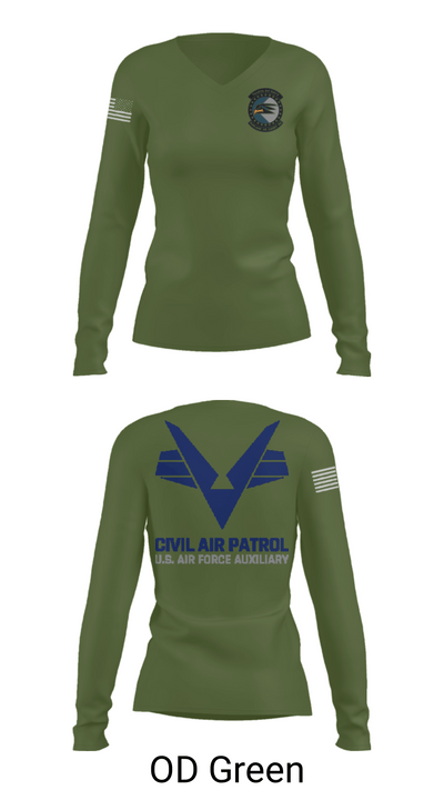 Sunlake High School Cadet Squadron 6161246 Women's Long Sleeve V-neck Shirt - 57