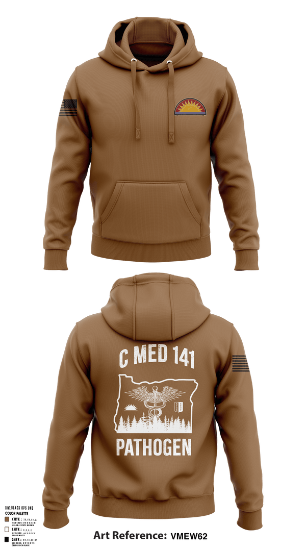 Hoodie, C MED 141, National Guard, Teamtime, Team time, sublimation, custom sports apparel, team uniforms, spirit wear, spiritwear, sports uniforms, custom shirts, team store, custom team store, fundraiser sports, apparel fundraiser