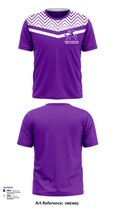 Brooklyn Center High School Steam Soccer 15263302 Short Sleeve Performance Shirt - 126