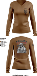 3/2CR Killer Troop 6220684 Women's Long Sleeve V-neck Shirt - 10
