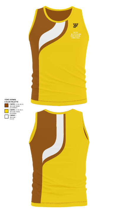 West Jefferson High School Baseball 31069787 Tank Top - 33
