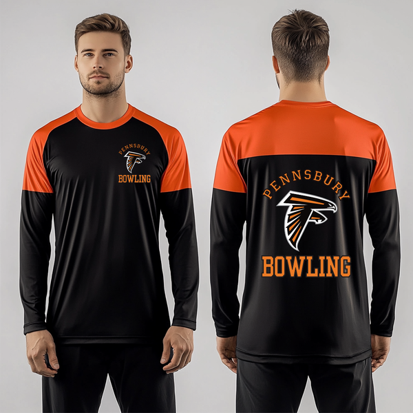 Long Sleeve Performance Shirt, Pennsbury High School West Campus Bowling, Bowling, Teamtime, Team time, sublimation, custom sports apparel, team uniforms, spirit wear, spiritwear, sports uniforms, custom shirts, team store, custom team store, fundraiser sports, apparel fundraiser