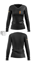 undefined Women's Long Sleeve V-neck Shirt -1 2