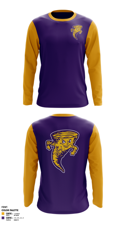 Taylorville Wrestling Club 5122826 Long Sleeve Performance Shirt - 42