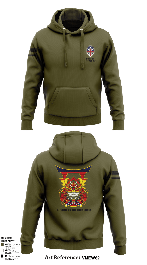 Hoodie, 343rd Medical Hospital Augmentation Detachment, , Teamtime, Team time, sublimation, custom sports apparel, team uniforms, spirit wear, spiritwear, sports uniforms, custom shirts, team store, custom team store, fundraiser sports, apparel fundraiser